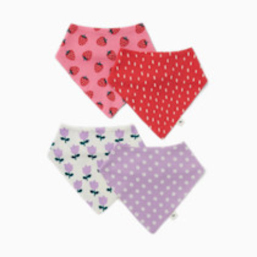 Small Story Solid Bandana Bib 4 Pack - Berry Sweet