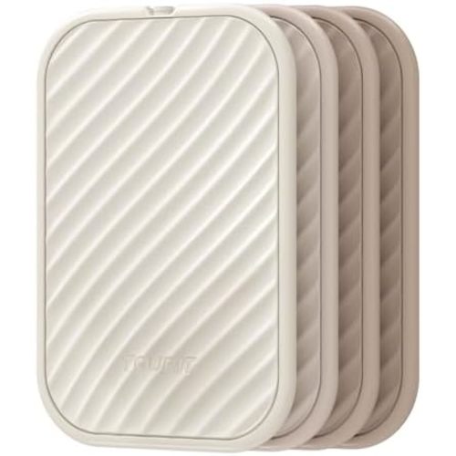 BROWN TOURIT 4 Pack Reusable Slim Ice Packs for Lunch Boxes and Coolers