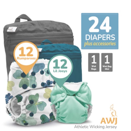 Cloth Diaper Bundle - Newborn Starter | Rumparooz G3 AWJ One Size + Li
