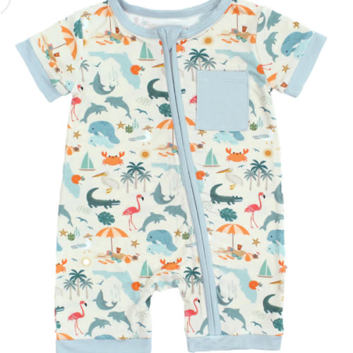 Explore Florida Bamboo Baby Shortie Romper – Emerson and Friends