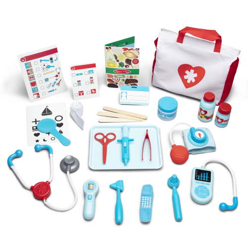 Free Shipping! Melissa & Doug Get Well Doctor’s Kit Play Set, 25 Pieces, Stethoscope, Syringe, Thermometer