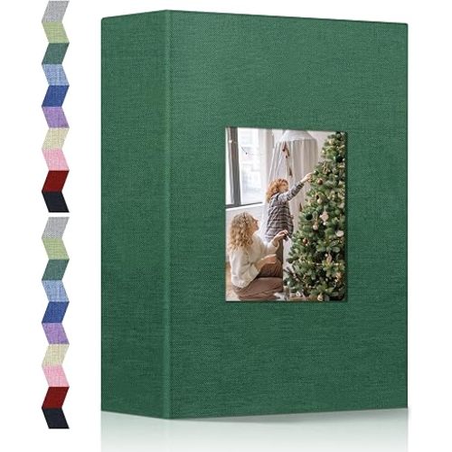 Photo Album 4x6-200 Photos Photo Books with 200 Horizontal Pockets,Linen Cover Albums for Family Wedding Anniversary Baby Vacation Pictures