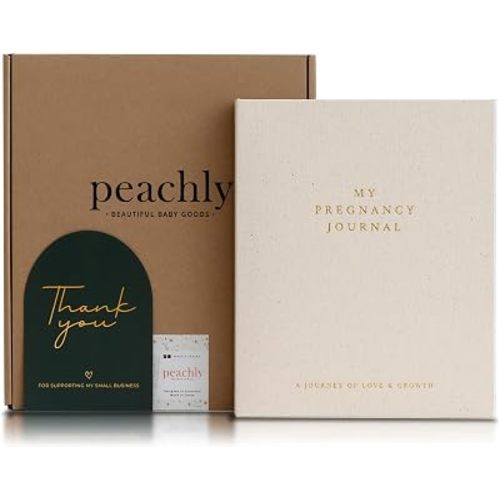 Peachly Pregnancy Journal for First Time Moms - Linen Memory Book