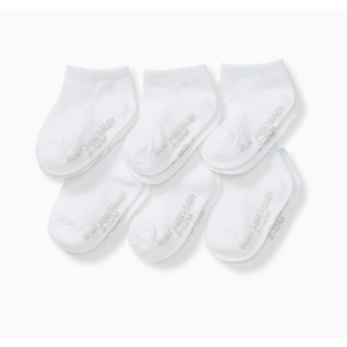 Solid Organic Cotton Baby Ankle Socks 6 Pack