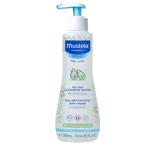 Mustela Baby Cleansing Water - No-Rinse Micellar Water - with Natural Avocado & Aloe Vera - for Baby's Face, Body & Diaper - 1 or 2-Pack - Various Sizes