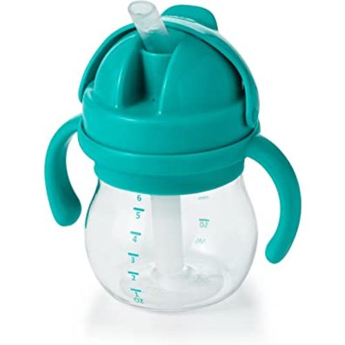 OXO Tot 6 Ounce Transitions Straw Cup with Removable Handles - Teal