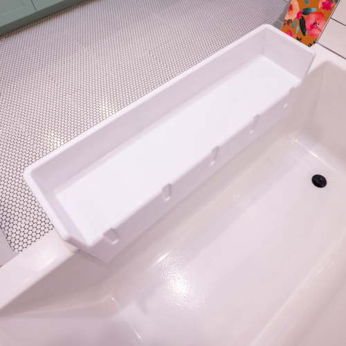 Tub Topper® - The Bathtub Splash Guard Play Shelf - White