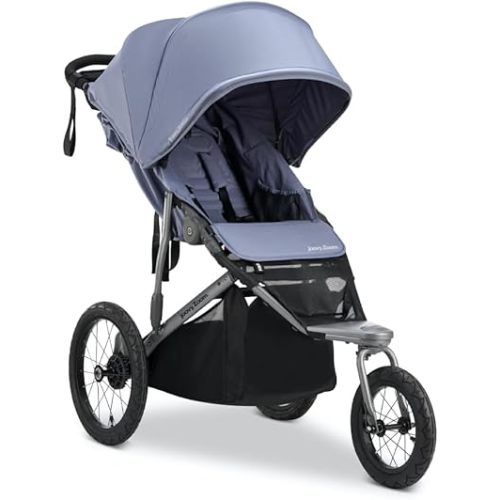 Joovy Zoom Lightweight Jogging Stroller Featuring High Child Seat, Shock-Absorbing Suspension, Extra-Large Air-Filled Tires, Parent Organizer, One-Handed Fold, and Easy One-Hand Fold, Slate