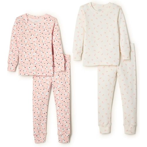 Amazon Essentials x Sofia Grainge Unisex Babies, Toddlers and Kids' Snug-Fit Cotton Pajamas, Pack of 2