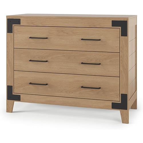 Child Craft Lucas 3 Drawer Dresser for Nursery or Bedroom, Plenty of Storage, Anti-Tip Kit Included to Prevent Tipping, Non-Toxic, Baby Safe Finish (Nutmeg)