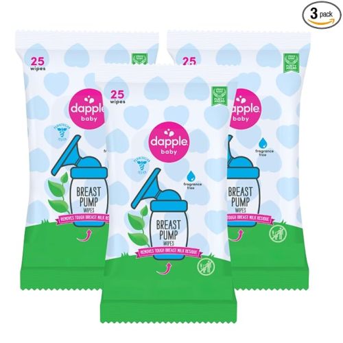 Dapple Baby - Breast Pump Wipes - (3 Pack), 25 Count
