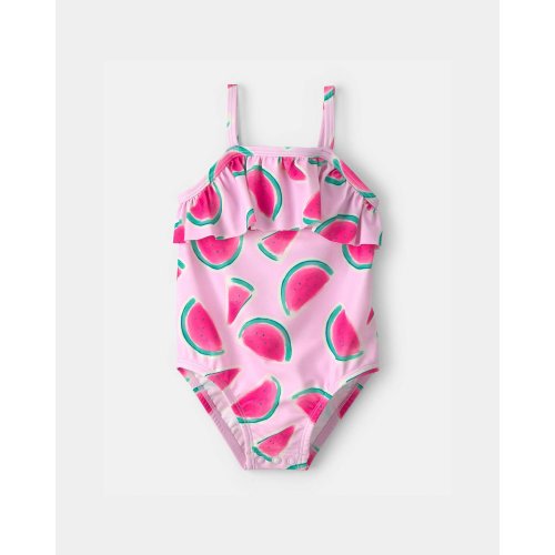 Baby Girl Watermelon 1-Piece Swimsuit - Pink | Carter's