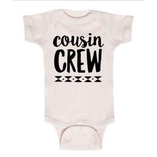 Boys' Instant Message Cousin Crew Baby Graphic One Piece - Natural - 12 Months
