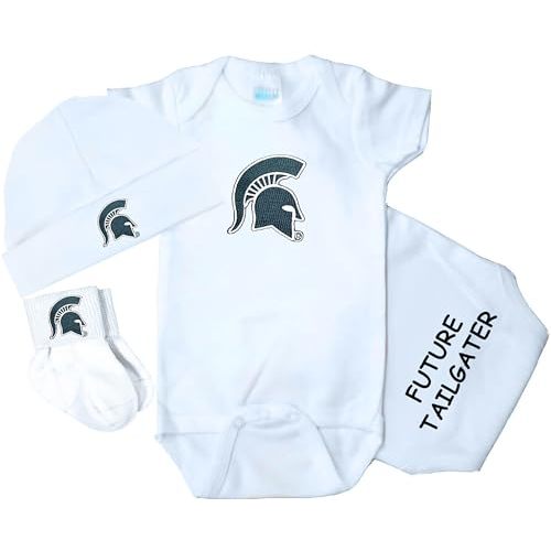 Future Tailgater Michigan State Spartans 3 Piece Baby Clothing Set