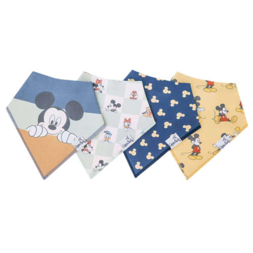 4 Pack Baby Bandana Bibs - Mickey Mouse and Friends
