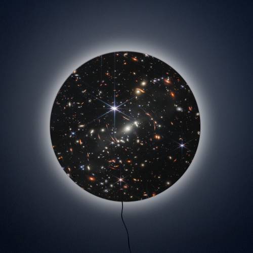 Deep Fields Light Up Sign: James Webb Telescope LED Wall Art