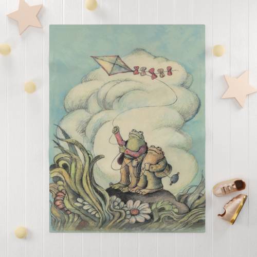Soft Fleece Frog and Toad Baby Blanket, Children Books Lovers Blanket, Cute Frog Blanket, Aesthetic Baby Book Illustration, Baby Shower Gift