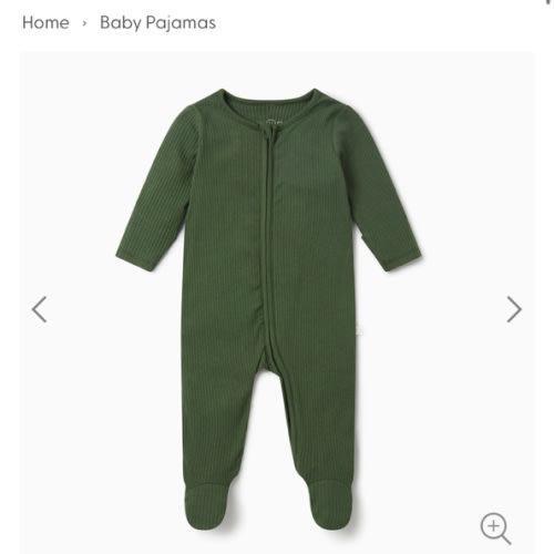 Ribbed Clever Zip Footed Baby Pajamas Ribbed Blue / 3-6 months
