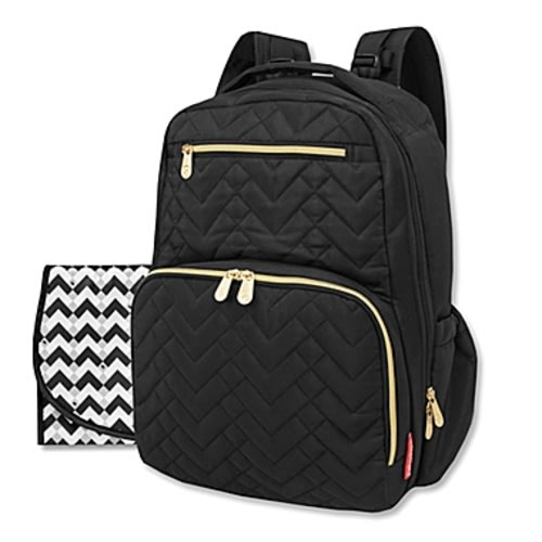 FP QUILTED MORGAN SIGNATURE BACKPACK GREIGEFisher-Price® Quilted Backpack Diaper Bag in  - Black