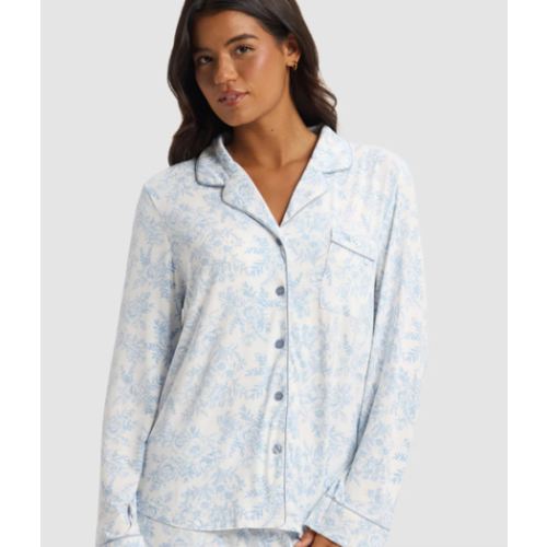 Women's Bamboo Stretch-Knit Long Sleeve Pajama Top | Cozy Earth