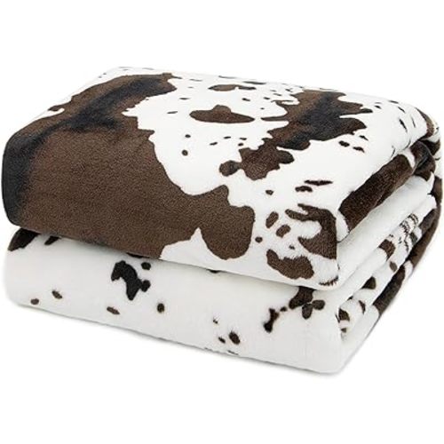 Cute Cow Print Blanket for Kids Cozy Soft Lightweight Cow Throw Blanket Warm Fleece Fuzzy Plush All Season Sofa Bed Travel Couch Cow Blankets Gifts for Baby Toddler Pet 40"x50"