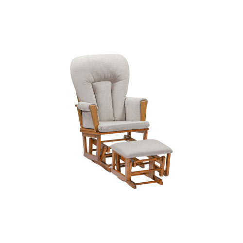 Suite Bebe Contempo Wooden Glider & Ottoman in Latte/Walnut | Wayfair