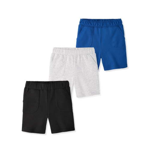 Garanimals Newborn Baby Boy Cotton French Terry Pull-On Shorts, 3-Pack, 0M–12M