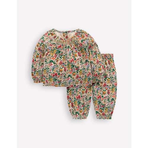Woven Co-ord Play set-Multi Floral Meadow