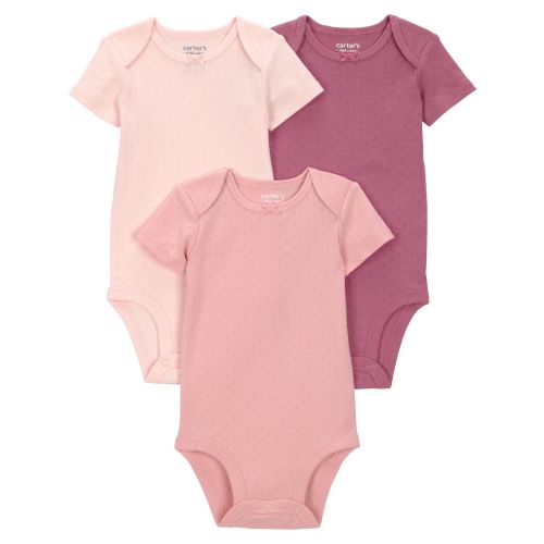 Carter's Child of Mine Infant Girl 3pk Short Sleeve Bodysuits Pink - Walmart.ca