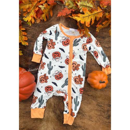 Pumpkin cactus baby sleeper (sale)
