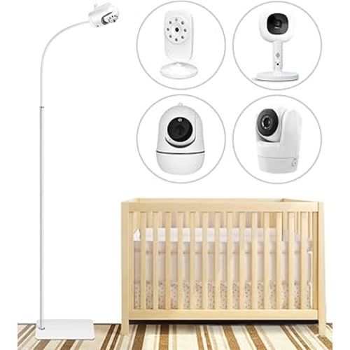 Flexible Adjustable Height Floor Stand Mount for Infant Optics DXR-8 Pro and Hellobaby HB6560/HB6550 HB65/HB66/HB248 and Also Compatible with The Nanit Pro Smart Baby Monitor & Flex Stand