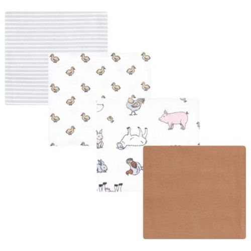 Luvable Friends Hudson Baby Flannel Receiving Blankets 4pk