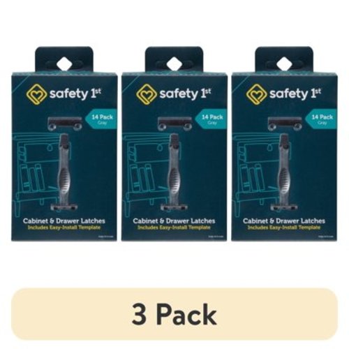 (3 pack) Safety 1st Cabinet & Drawer Latches (14pk), Decor, Toddler