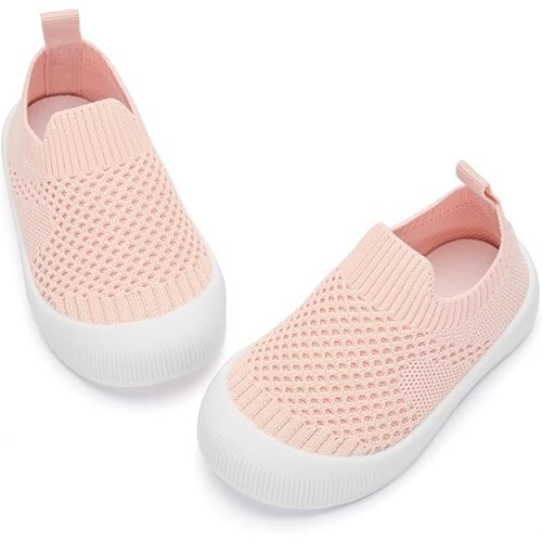 BACSAC Baby Shoes Toddler Shoes Boys Girls Infant Sock Shoes Lightweight Breathable Walking Baby Shoes 6-36 Months Black,12-18 Months