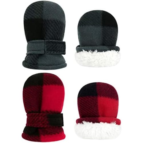 qikqik Baby Mittens & Gloves - Winter Toddler & Infant Mittens, 2 Pairs, Warm Fleece, 3M-4Y