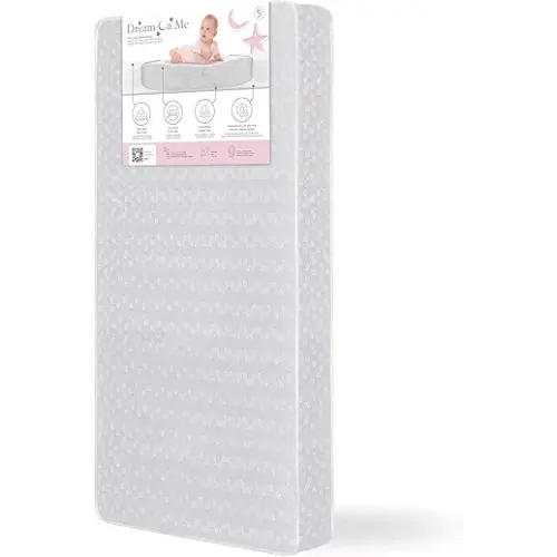 Dream On Me Honeycomb Orthopedic Firm Fiber Standard Baby Crib Mattress, Greenguard Gold and JPMA Certified, 5” Fiber Core Optimum Support, Fits Crib and Toddler Bed, Waterproof Vinyl Cover