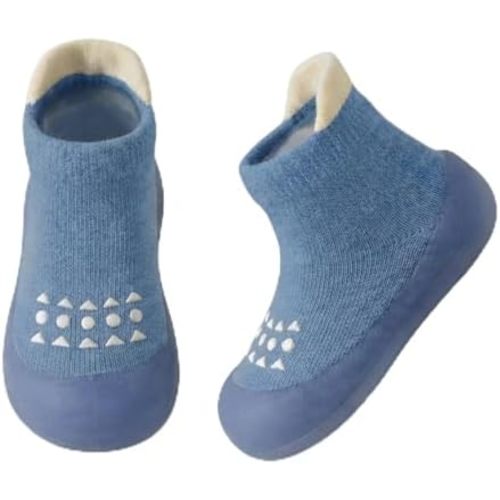 Baby Sock Shoes Toddler Walking Shoes Infant Non-Slip Slippers with Soft Rubber Sole Baby Boys Girls Sneakers