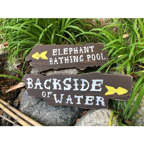 Handcrafted Wood Jungle Directional Signs, Custom Colors, quality solid wood and paint, hand crafted in the U.S.A.