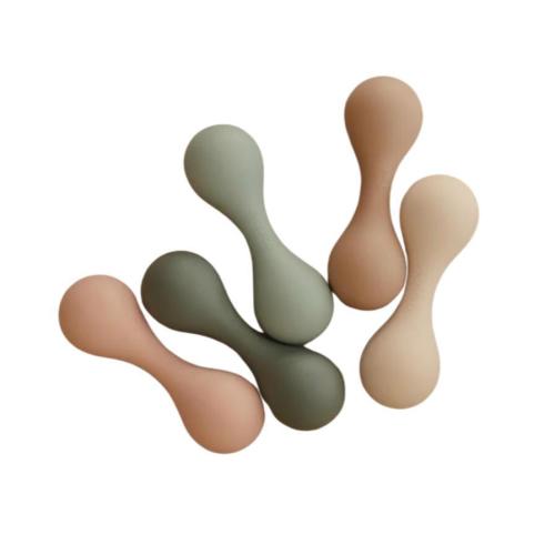 Mushie - Silicone Baby Rattle Toy - Select Color