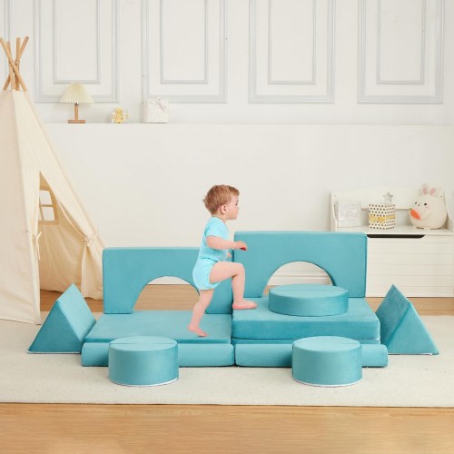 15Pcs Nugget Couch for Kids, Modular Kids Play Couch