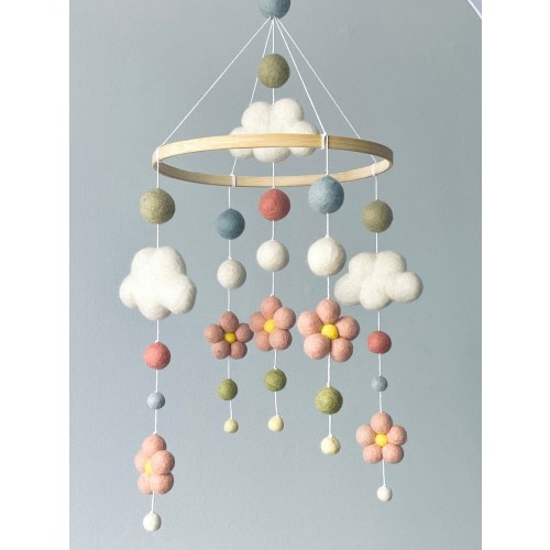 daisy baby mobile/ Baby girl mobile/ Baby Mobile/ Nursery Mobile/ Woodland mobile/ Flower mobile/ boy mobile/ Crib mobile/ crib decoration/