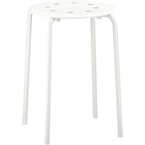 Ikea Marius Steel, Epoxy Powder Coating Stool (White), Set of 1