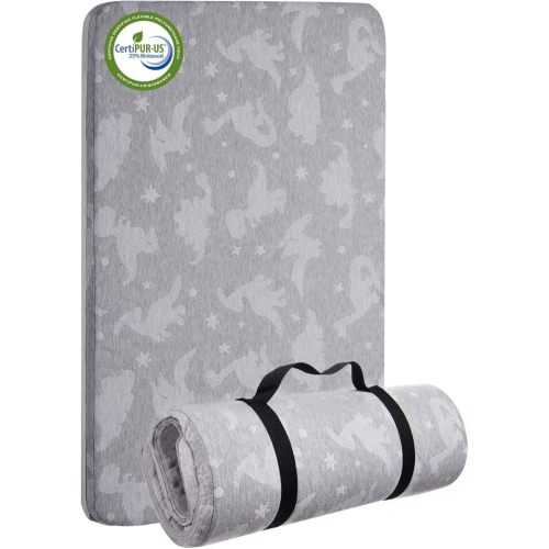 Lilian&Gema Pack and Play Mattress 38"x26"X1.5", Portable Mattress for Playpen, Pack N Play Mattress Topper, Soft Breathable Mattress with Waterproof Washable Cover for Baby Toddler