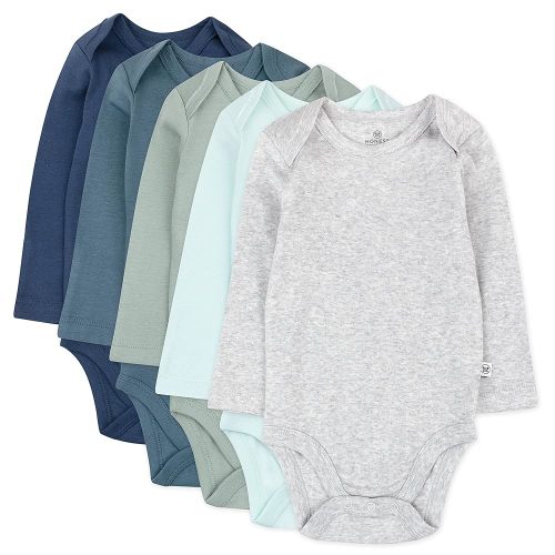Amazon.com: HonestBaby Organic Cotton Long Sleeve Bodysuits Multi Pack, 5 Pack Morning Mountains, 6-9 Months: Clothing, Shoes & Jewelry