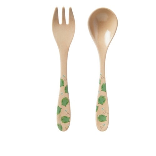 Eco Rice Husk Spoon & Fork Set