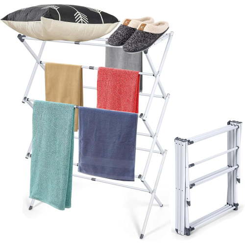 BN-LINK Drying Rack for Clothes, Foldable Laundry Rack for Sweaters, Blouses & More, Pre-Assembled & Extreme Stability , Indoor Outdoor Use, 29.92 X 14.56 x 41.33 inch
