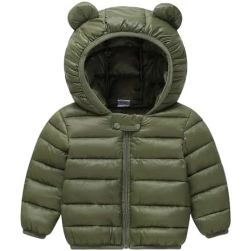 Winter Coats Puffer Padded Jacket for Toddler Boys Girls Kids Light Outwear Cute Bear Ears with Hoods Clothing