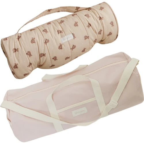 Nap Mat Set, Teddy & Pink Bag - Bloomere Swaddles & Sleep Bags | Maisonette