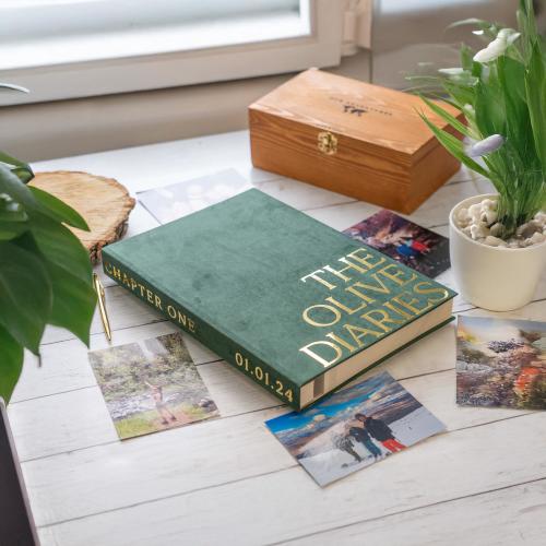 EXTRA LARGE Velvet Photo Album holds 240 6x4inch Photos, Emerald Green, Memories, Luxury Album, Photograph Album