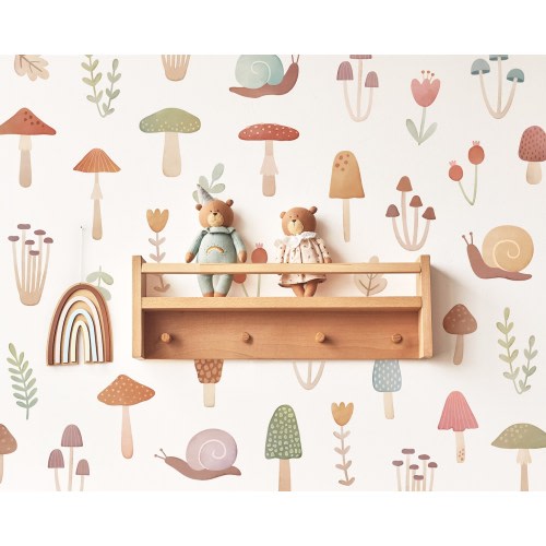 Woodland Mushroom Wall Decals - Removable, Reusable Wall Stickers - Woodland Nursery Decor, Kids Room Wall Art, Forest Wall Decor